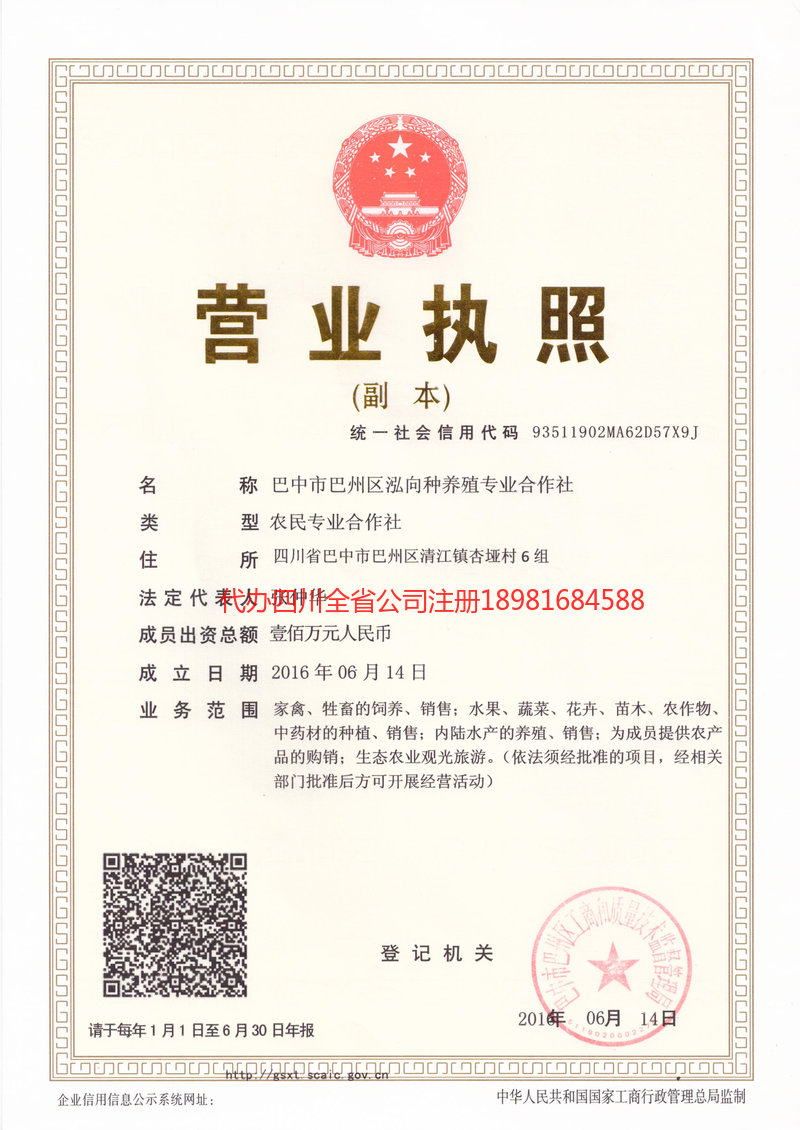 宜宾市宜宾市泓向种养殖专业合作社